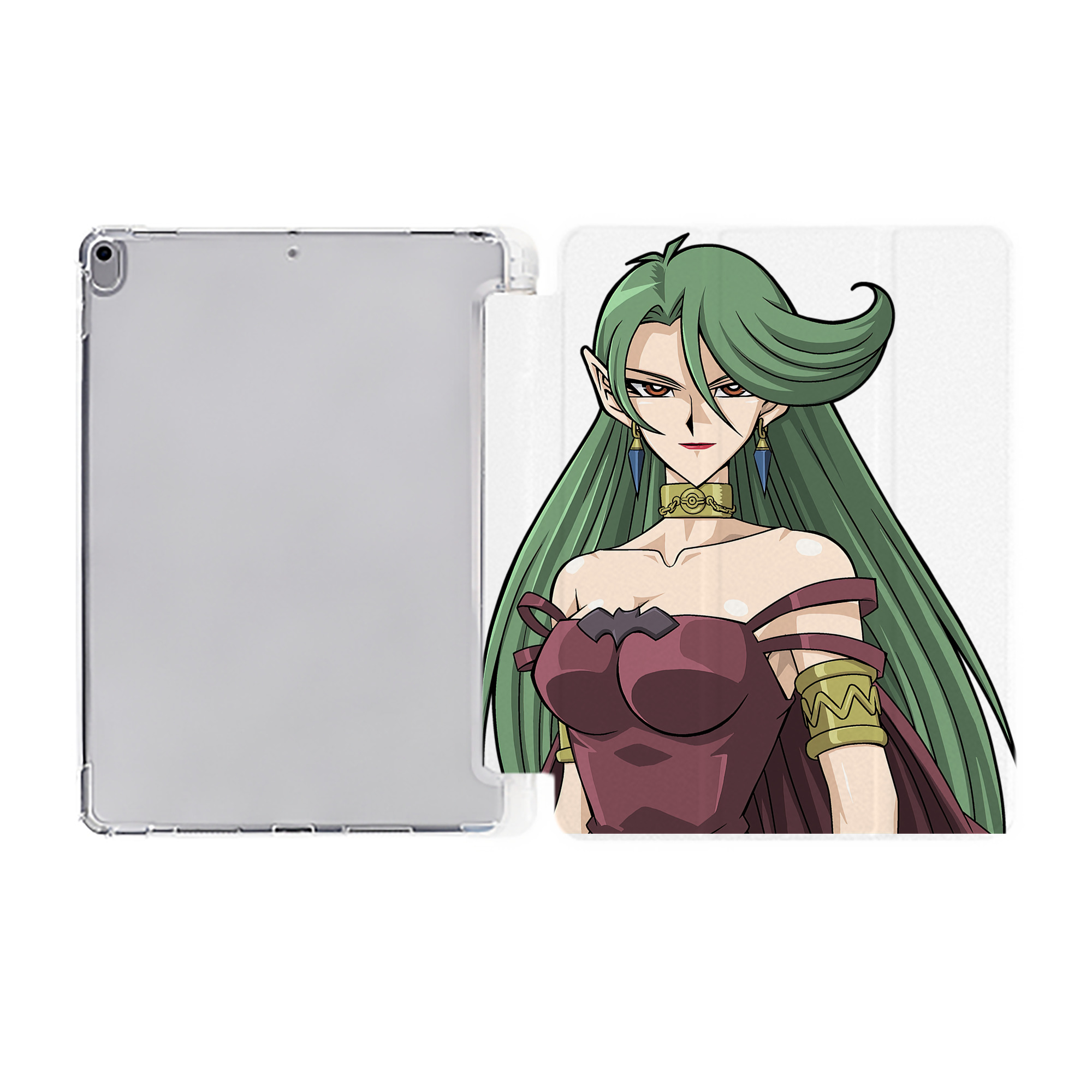 （画像用） 遊☆戯☆王 Yu-Gi-Oh! IPad ケース ペン収納付き 三つ折りスタンド PUレザー×シリコン 対応機種9.5/10.5/10.9インチ